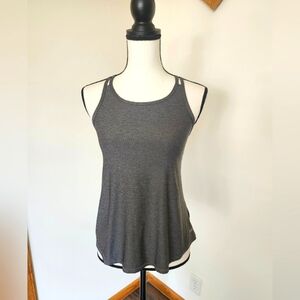 DSG Heather Gray Fitted Strappy Tank Top Shirt